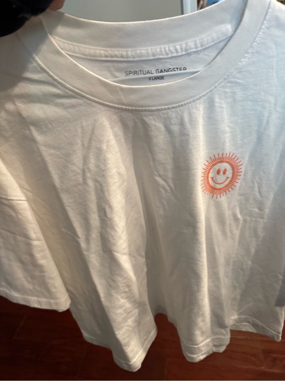 Spiritual Gangster White Logo Crewneck Tee